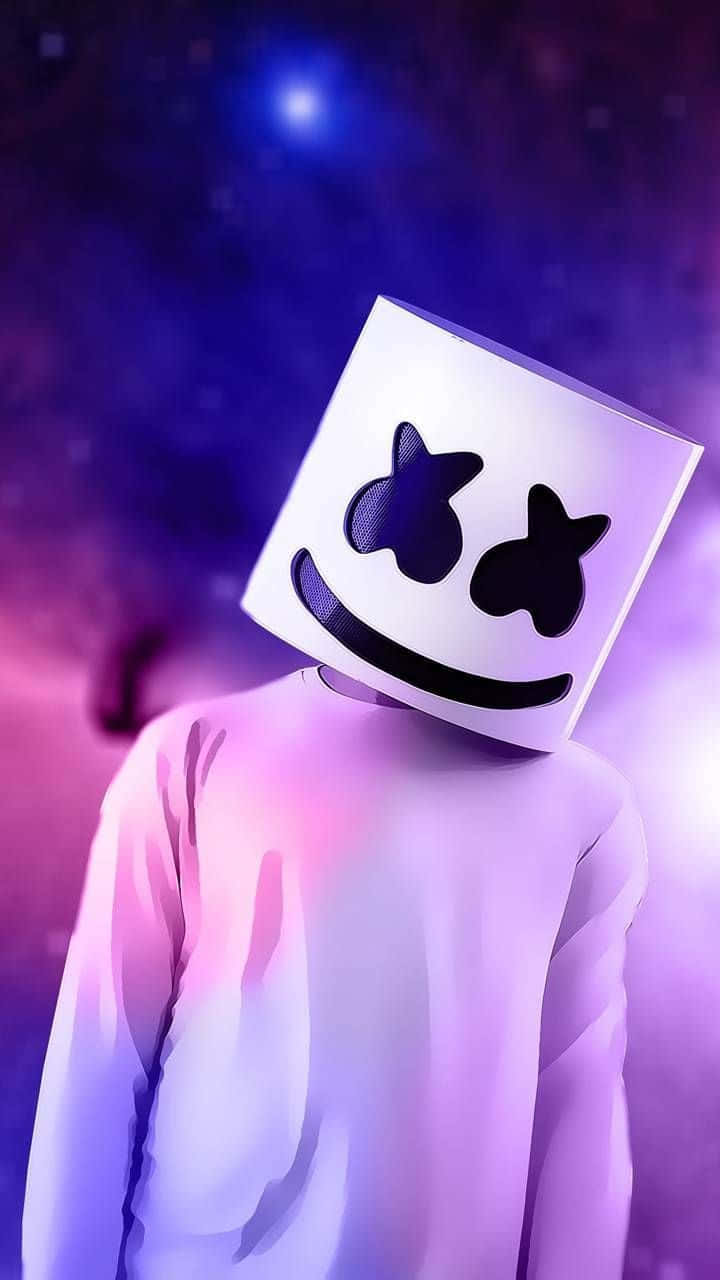 Marshmello Music Artist With Head Marshmallow Phone Background