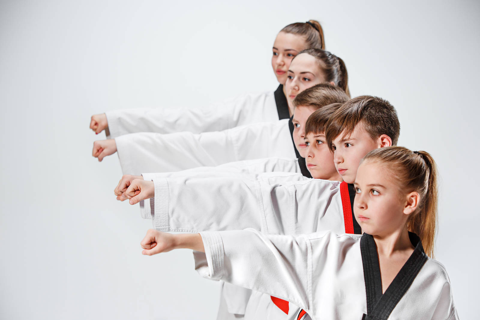 Martial Art Taekwondo Children Front Stance