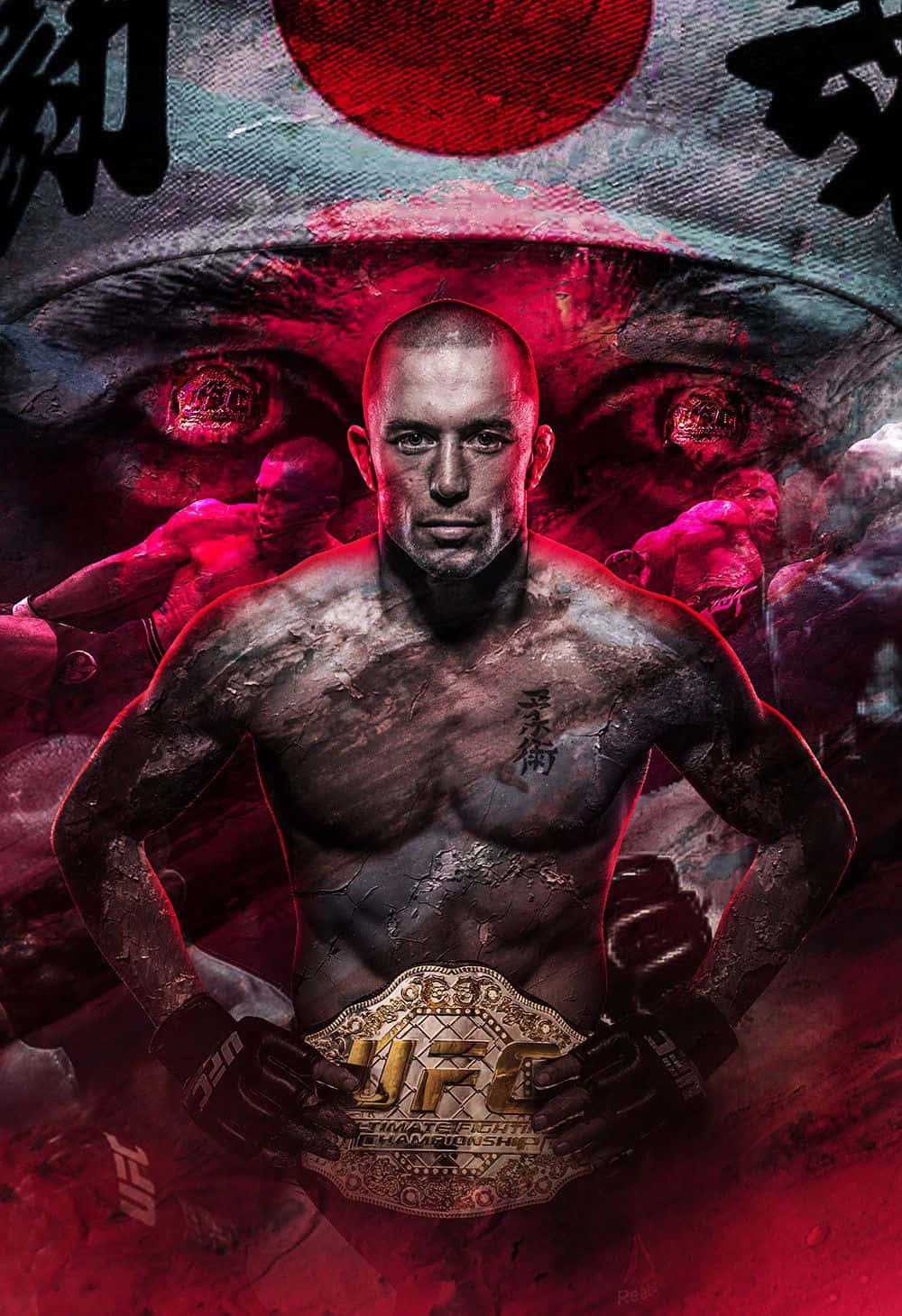 Martial Artist Georges St-pierre Graphic Art