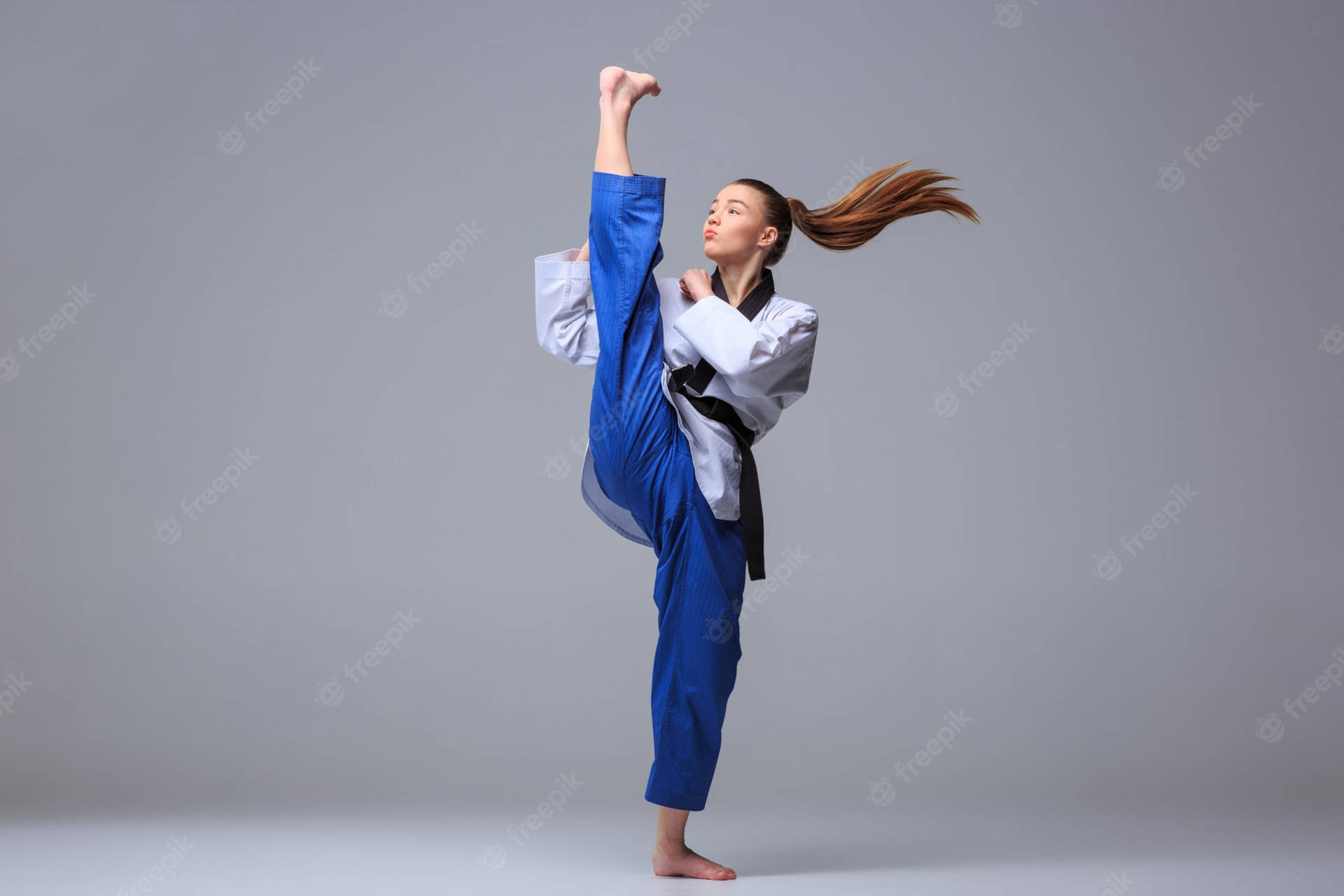 Martial Arts Taekwondo Woman Black Belt