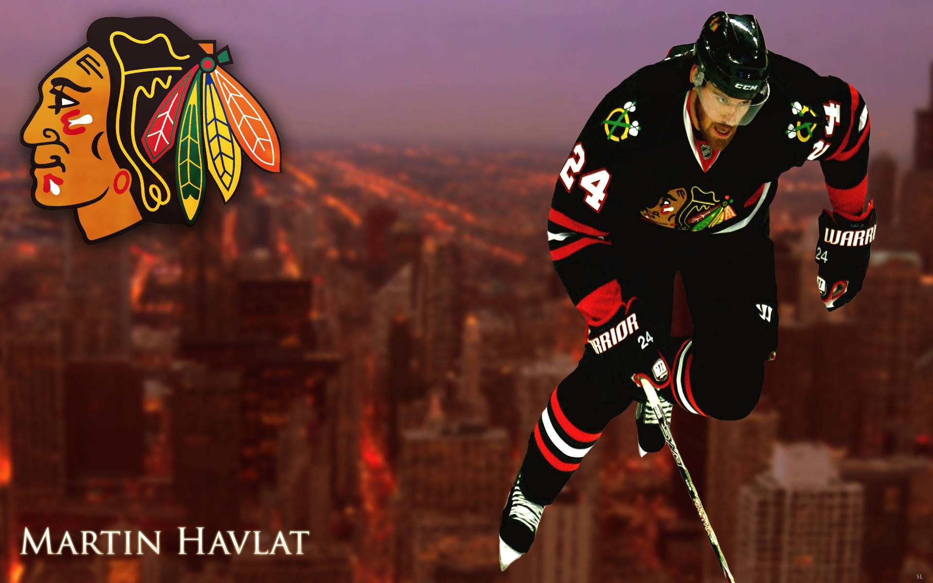 Martin Havlat For Chicago Blackhawks Background