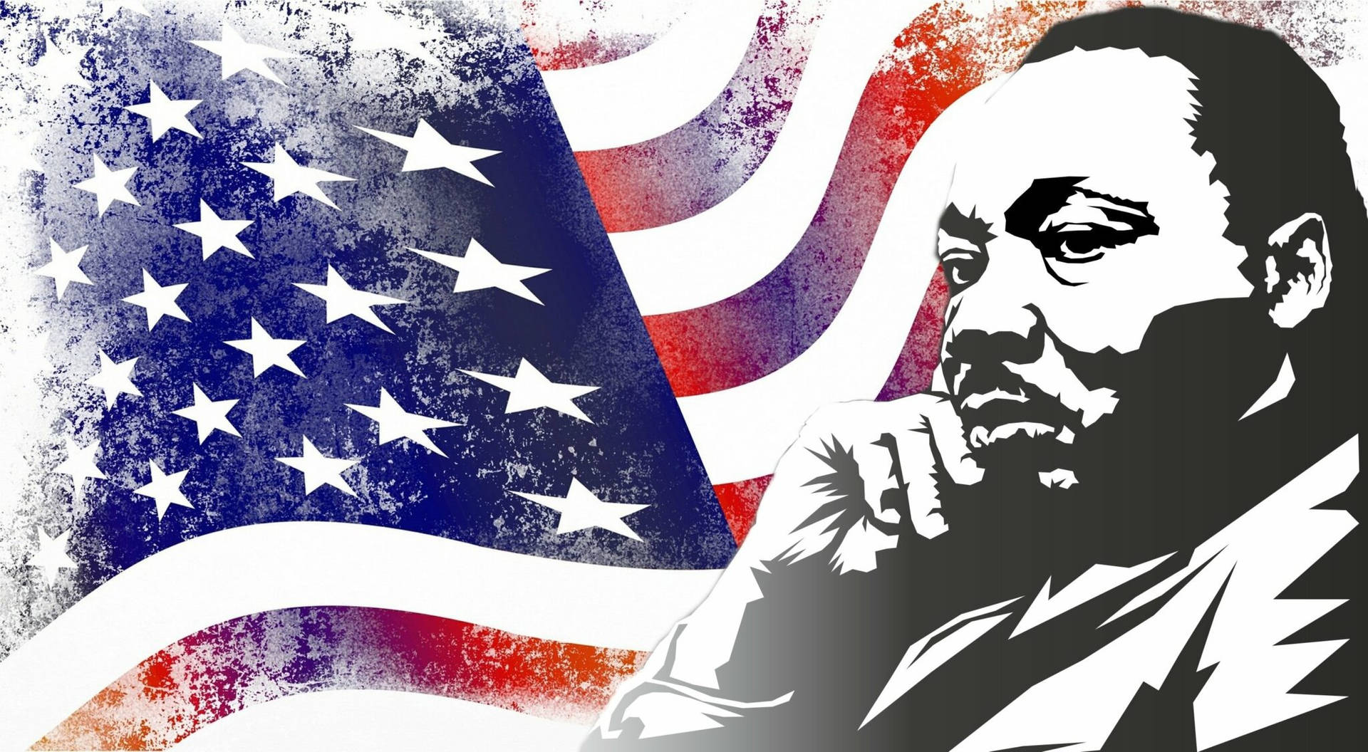 Martin Luther King Jr American Flag Background