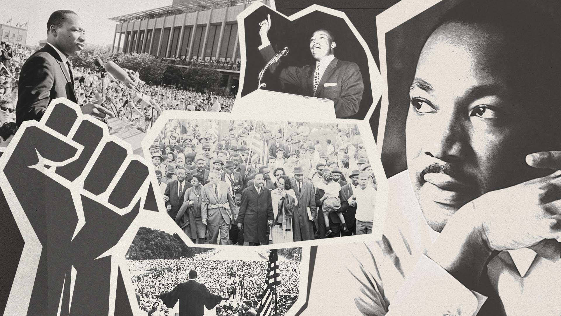 Martin Luther King Jr Collage Background