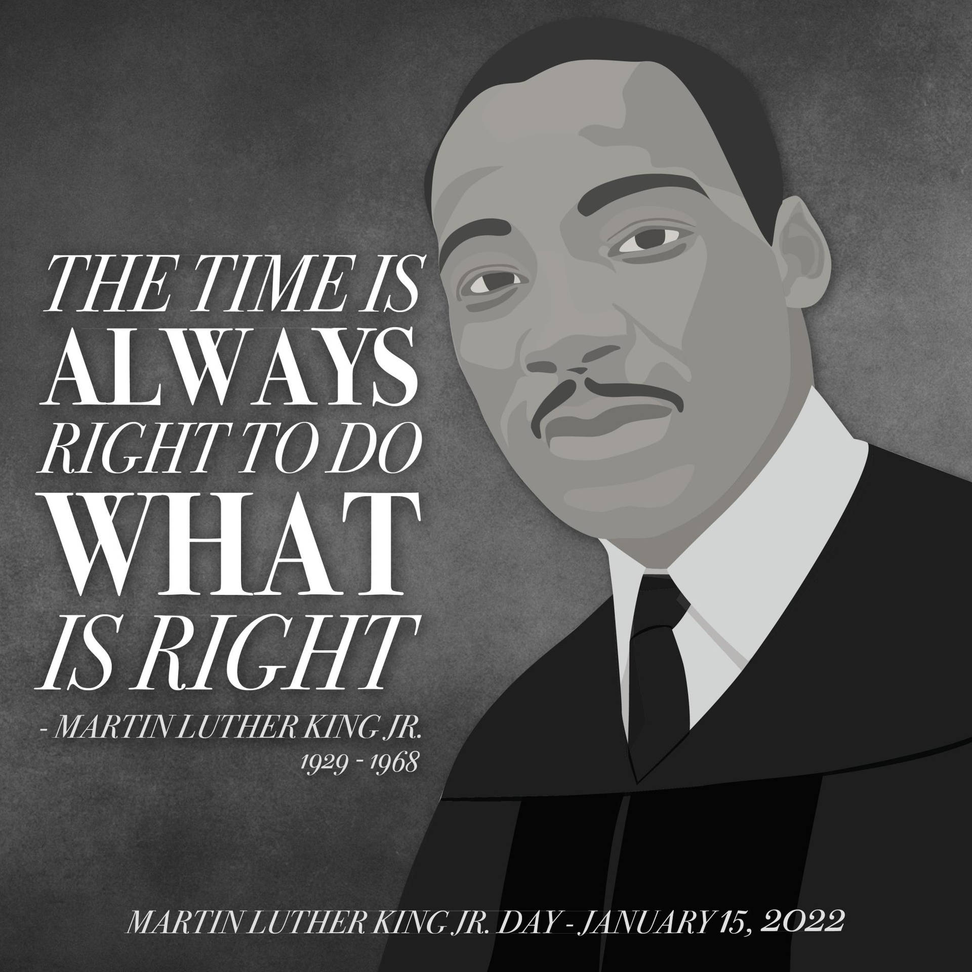 Martin Luther King Jr Day Quote Poster Background