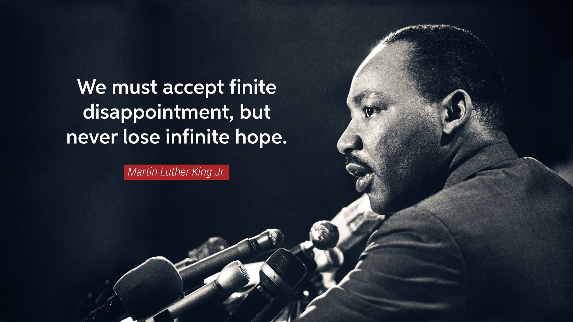 Martin Luther King Jr Hopeful Quote Background