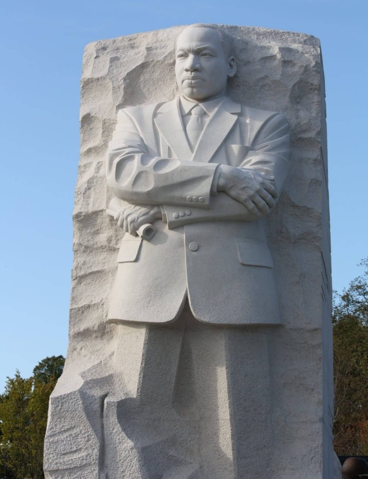 Martin Luther King Jr Memorial Granite Statue Background