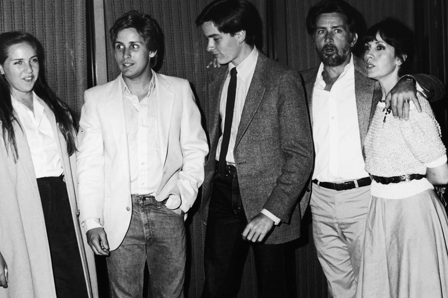 Martin Sheen Family Black And White Vintage Photograph