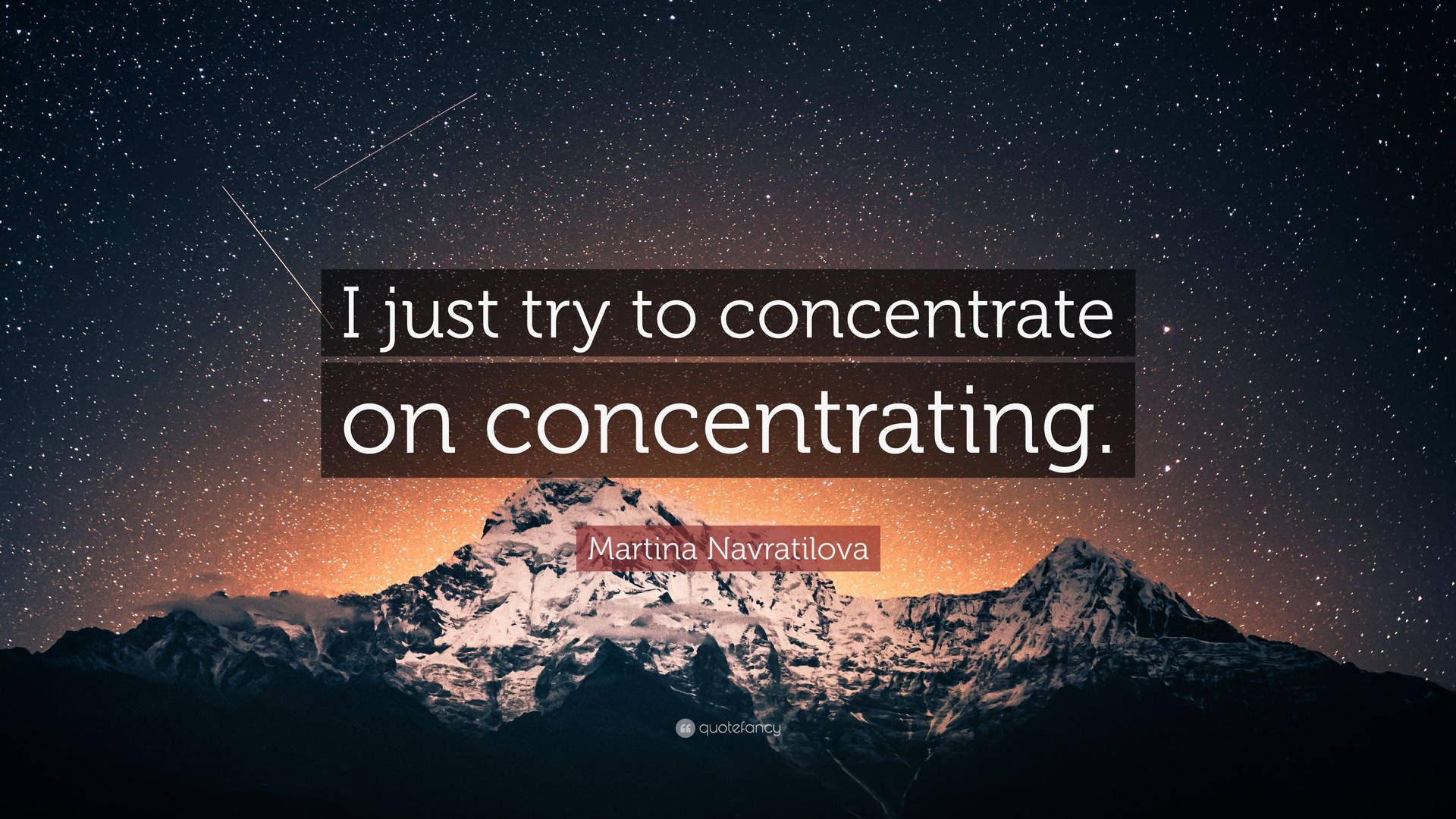 Martina Navratilova Quote About Concentrating Background