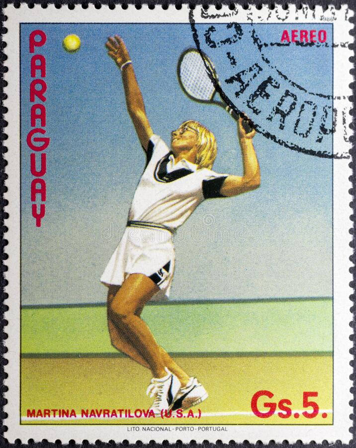 Martina Navratilova Stamp Background