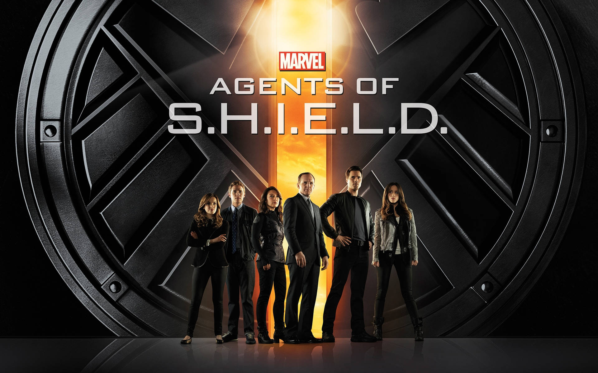 Marvel Agents Of Shield Official Tv Series Poster Background