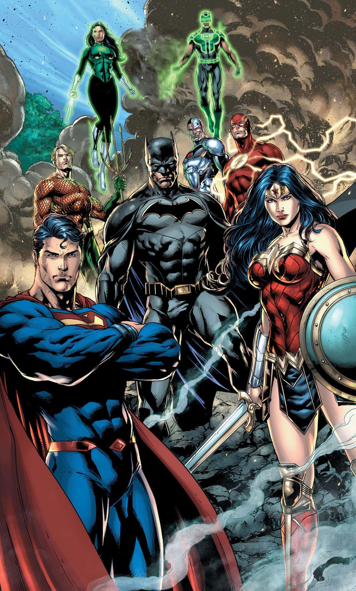 Marvel And Dc Superheroes Unite On Your Iphone Background