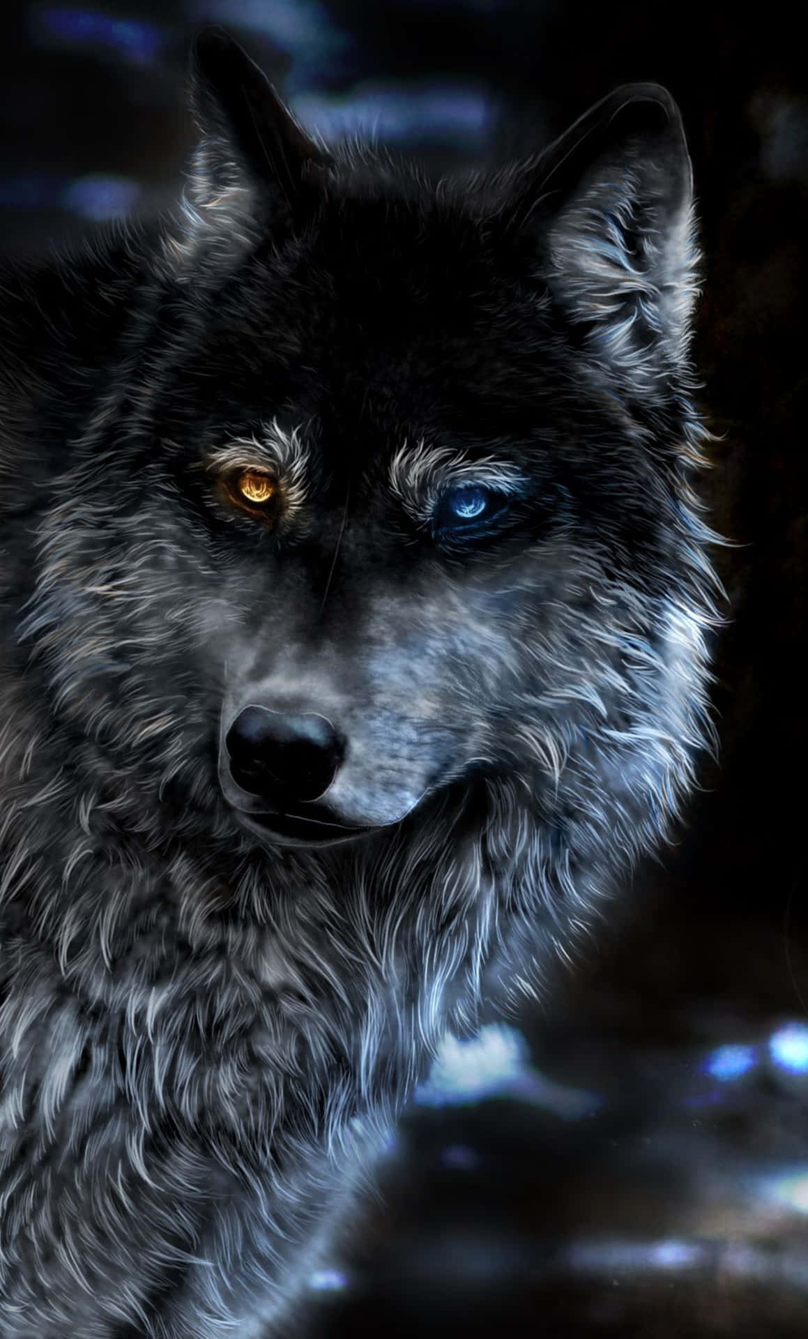 Marvel At This Majestic Wolf In Its Natural Habitats Background