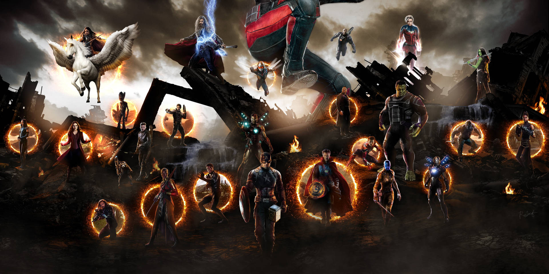 Marvel Avengers Endgame Portal Background
