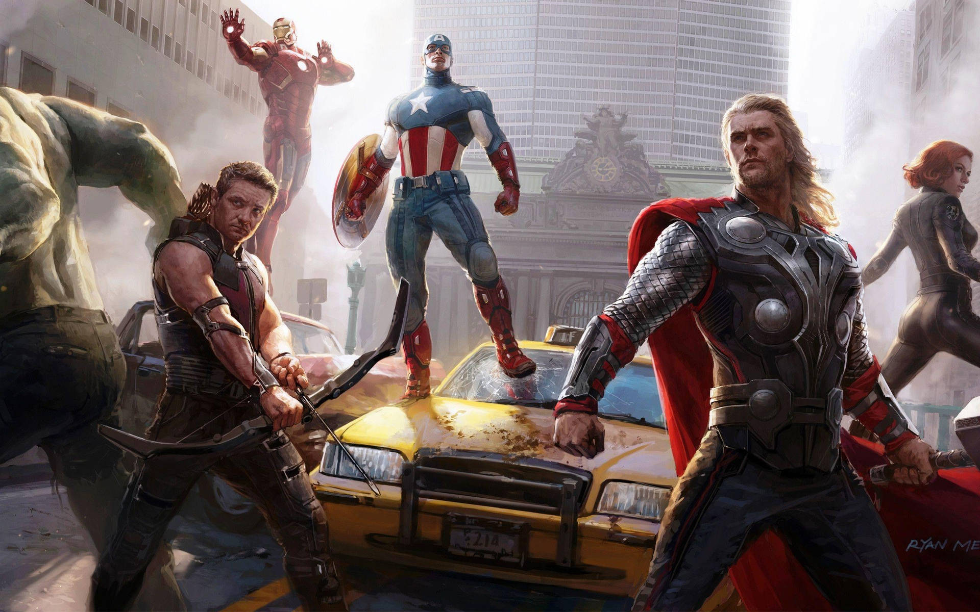 Marvel Avengers Fighting Stance Background