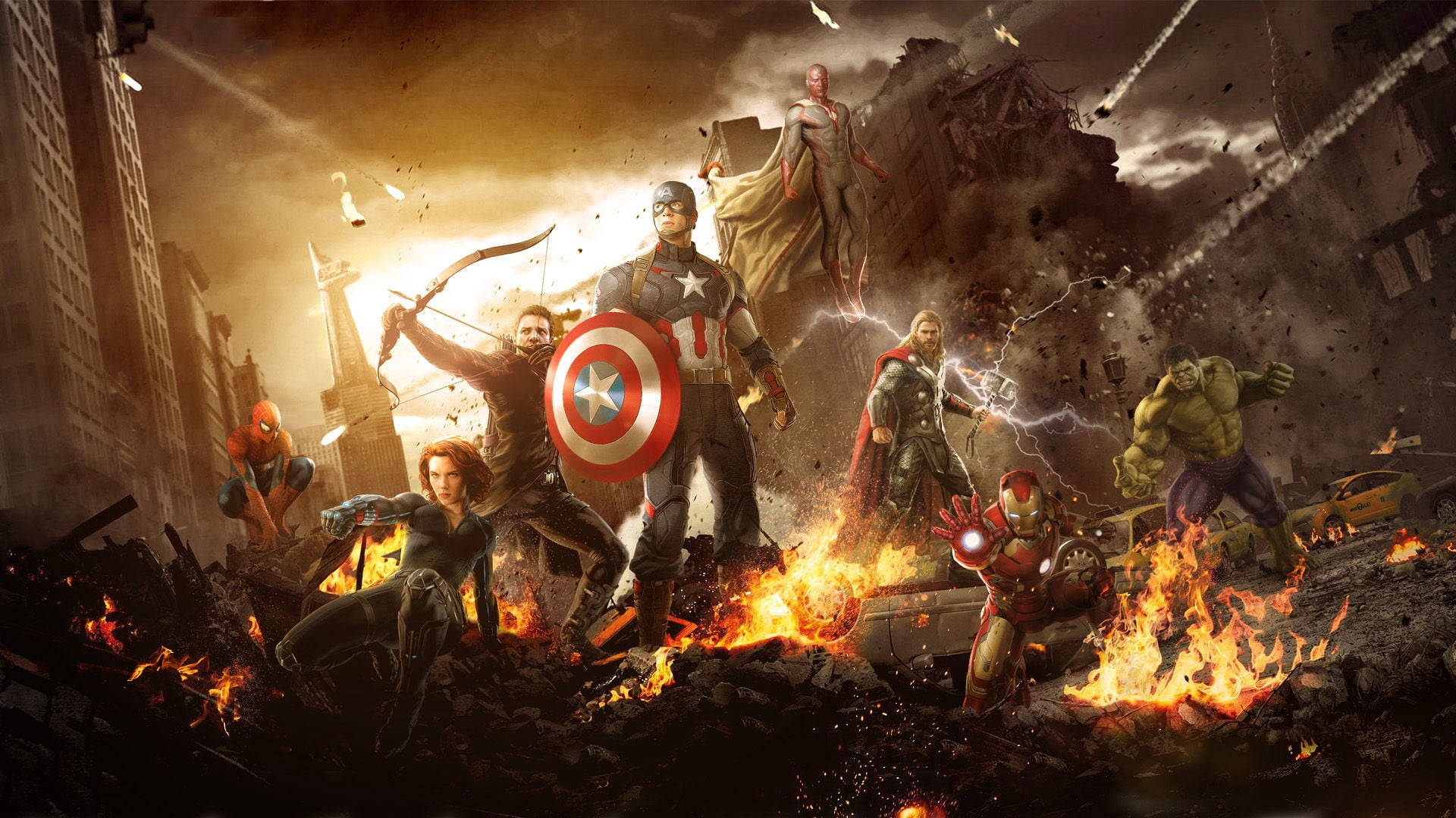 Marvel Avengers Infinity War Superheroes Background