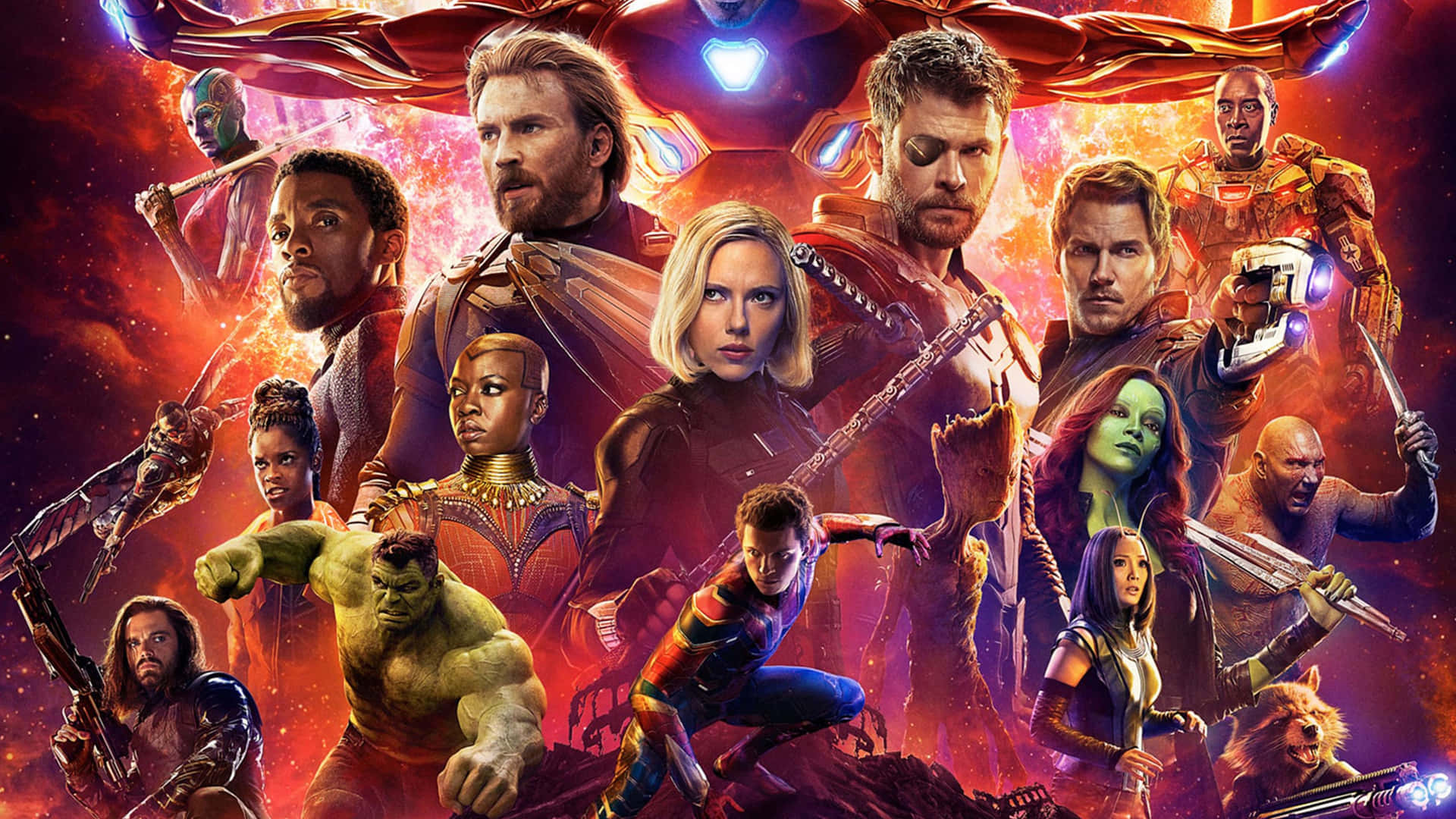 Marvel Avengers4 K Epic Ensemble Background