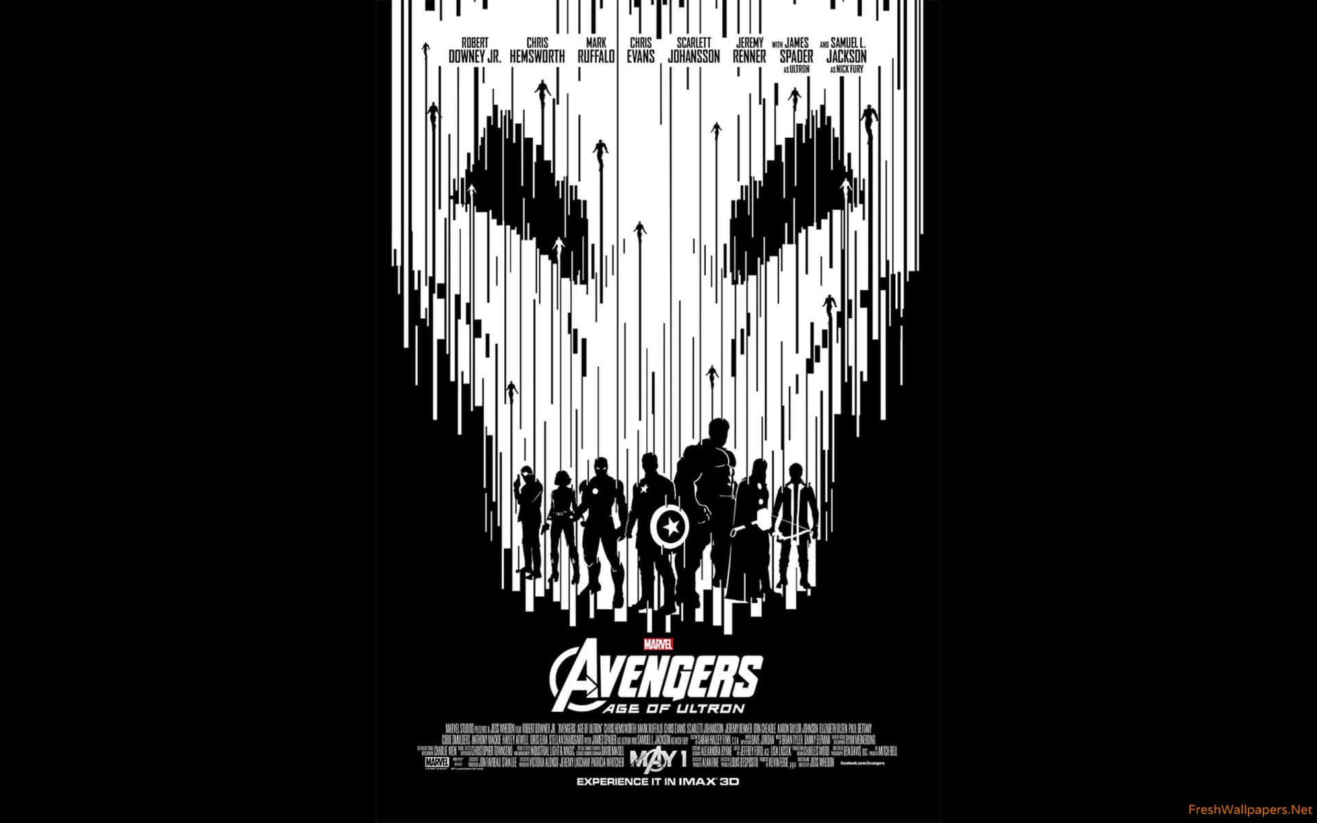 Marvel Black And White Age Of Ultron Background