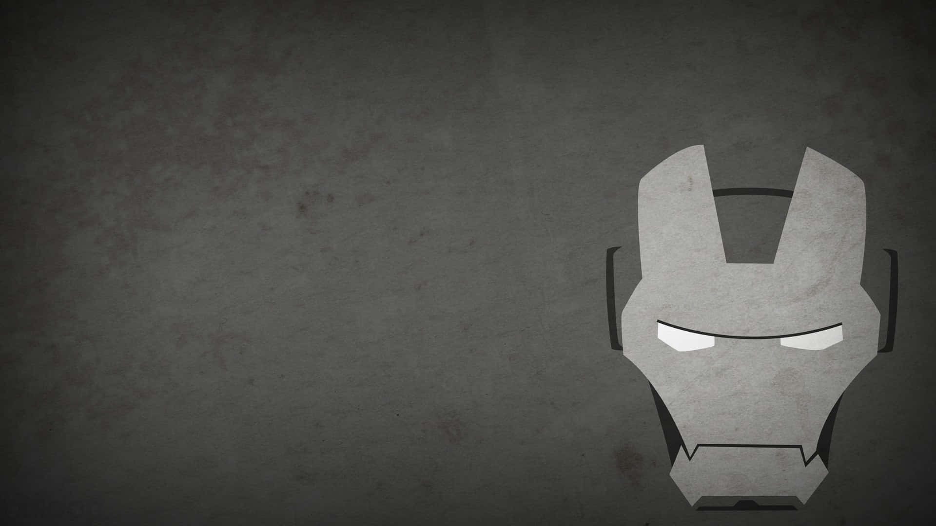 Marvel Black And White Iron Man Helmet Background