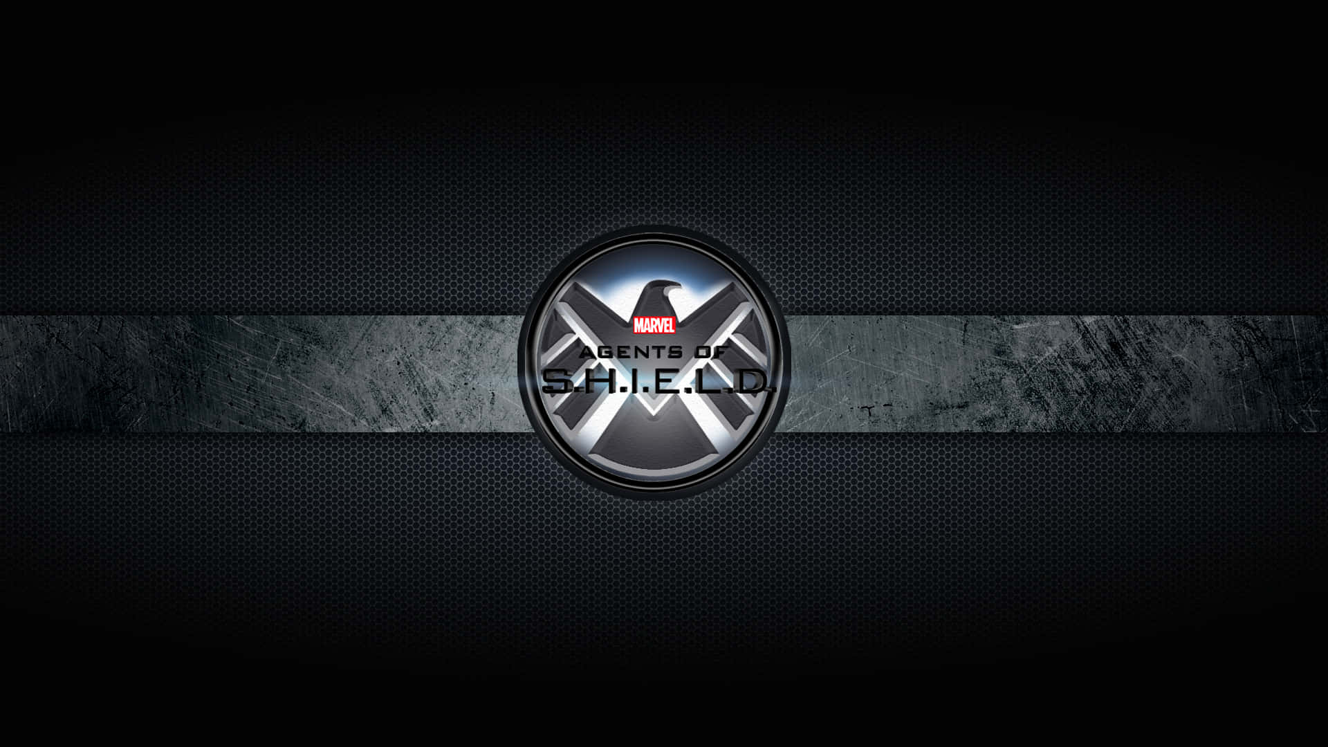 Marvel Black And White Shield Logo Background