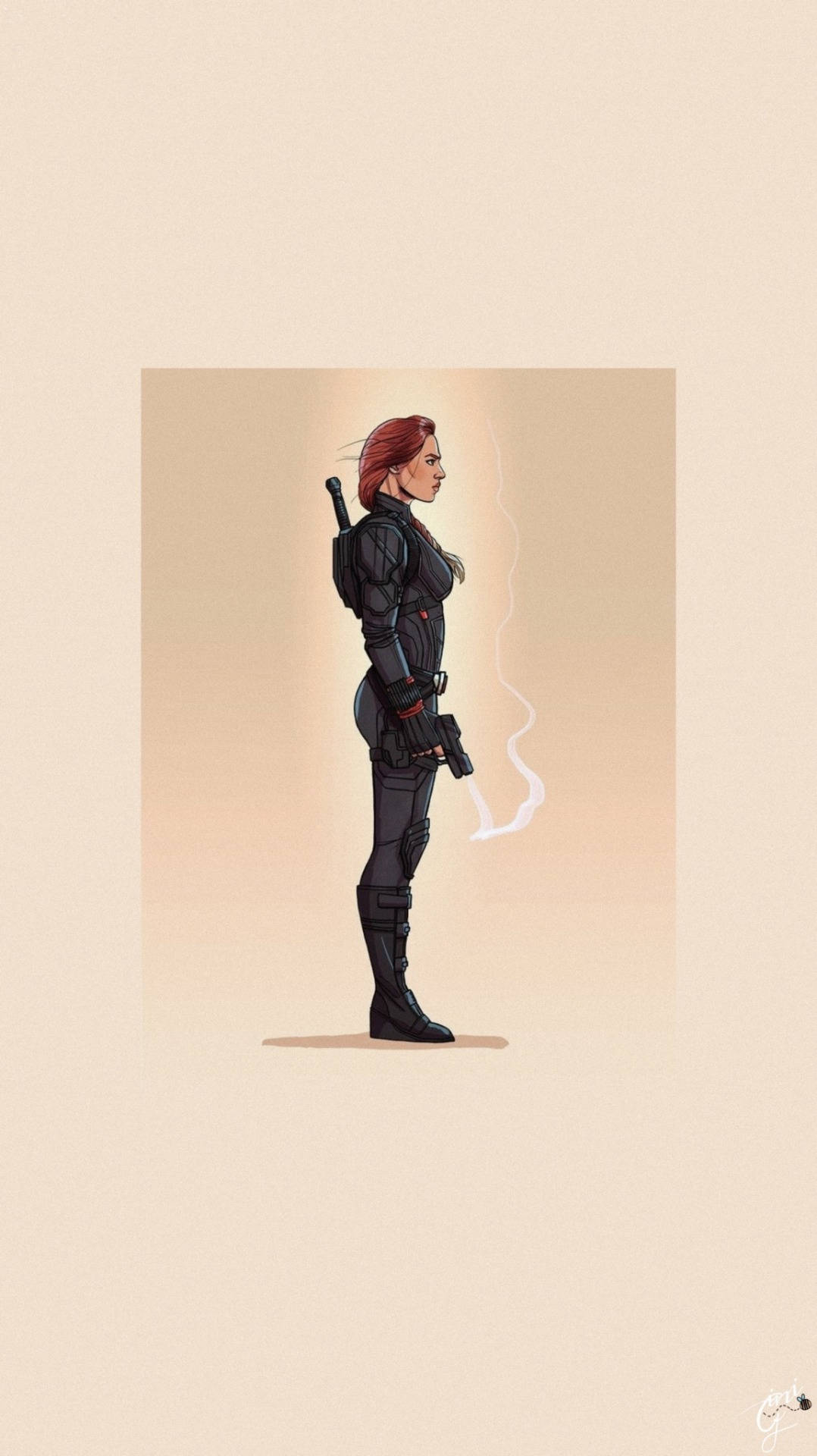 Marvel Black Widow Lateral View Background