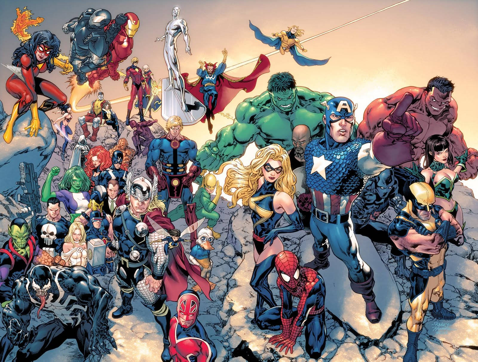 Marvel Characters Comic Book Background