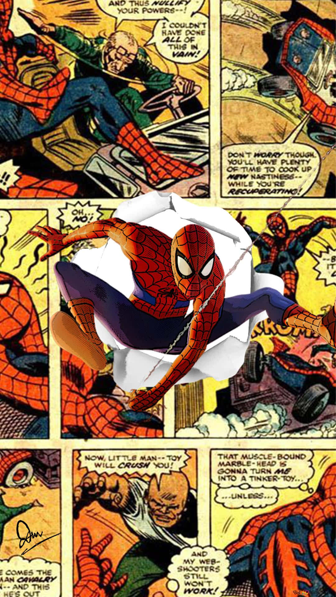 Marvel Comic Book Spider-man Strip
