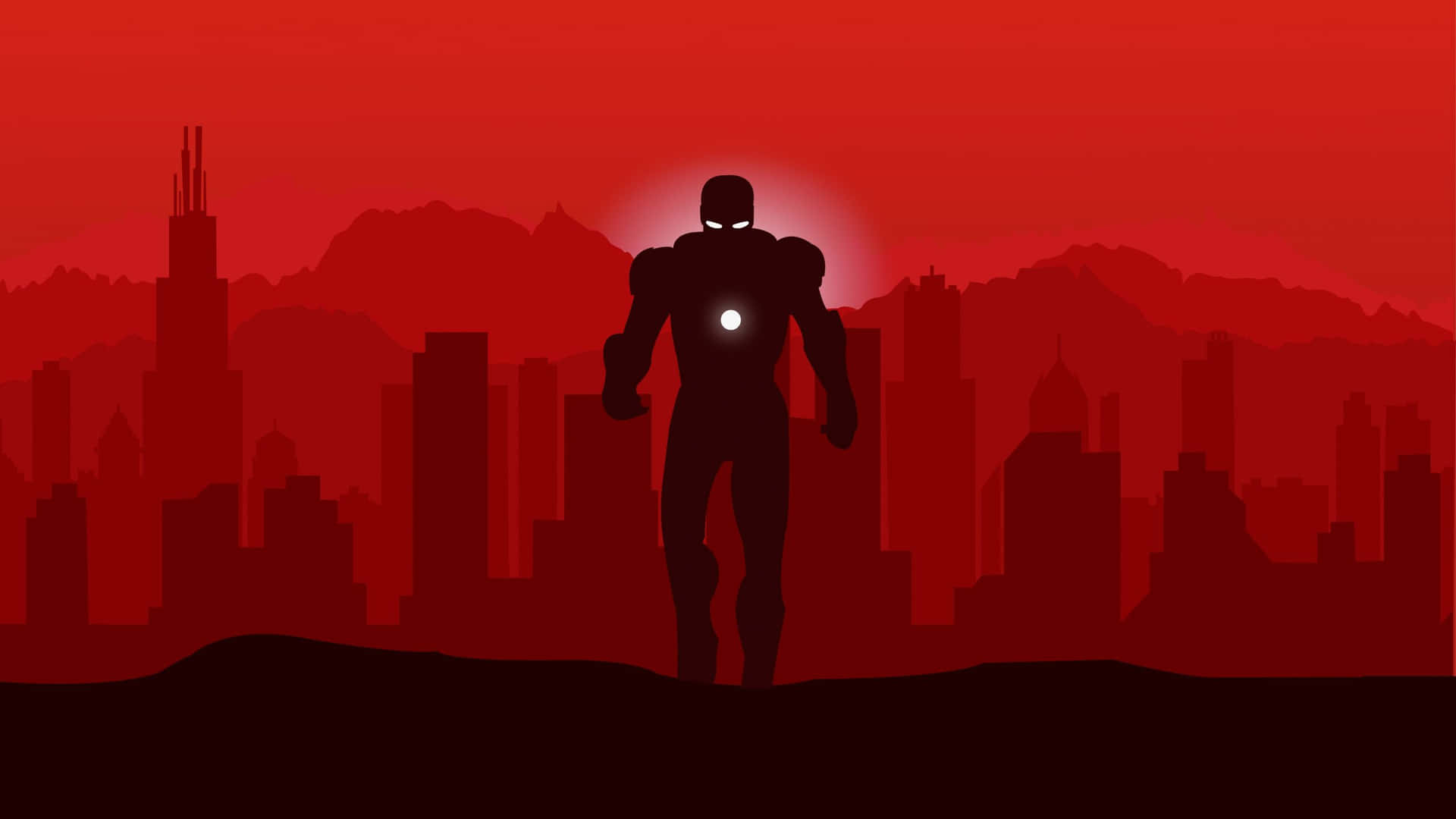Marvel Comics 2560x1440 Iron Man Minimalist Red Art Background