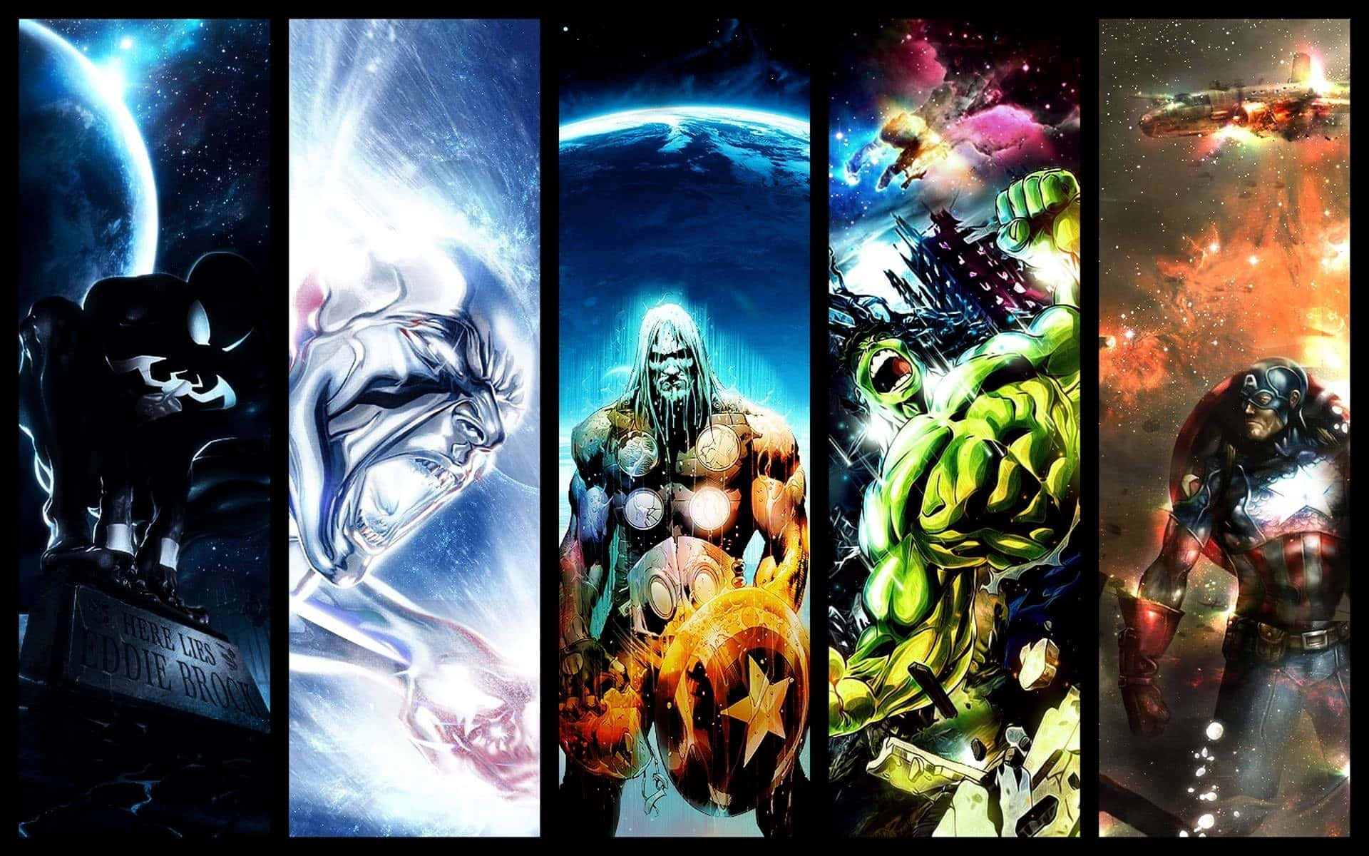 Marvel_ Comics_ Heroes_ Collage Background