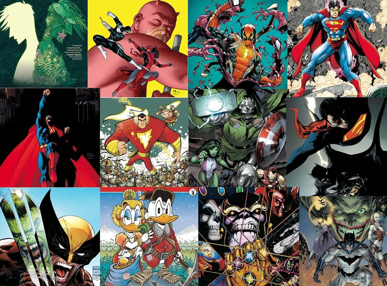 Marvel D C Crossover Comic Covers Collage