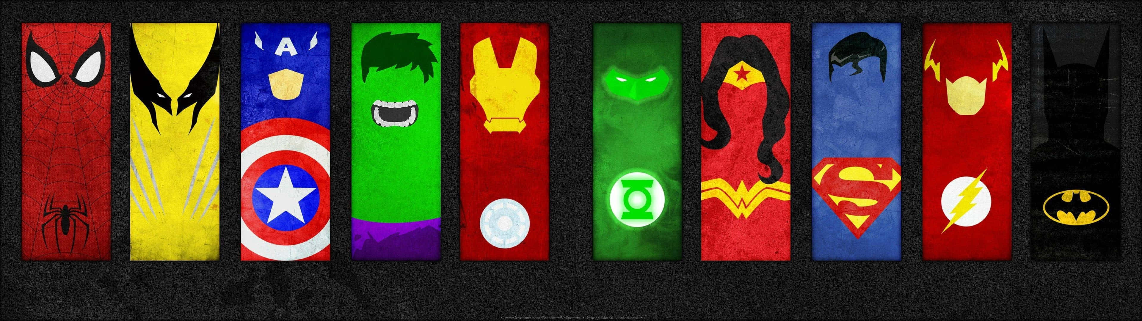 Marvel_ D C_ Superheroes_ Banner Background