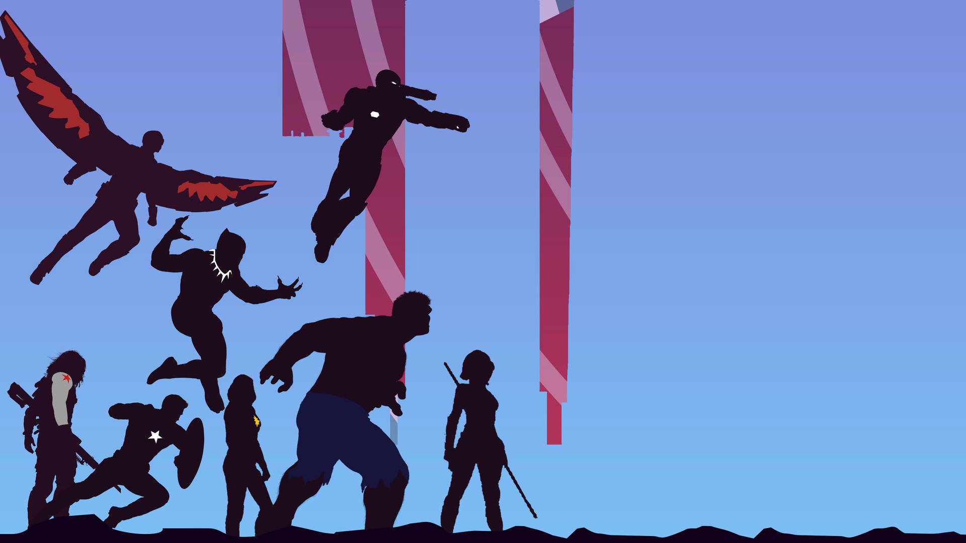 Marvel Desktop Silhouette Background