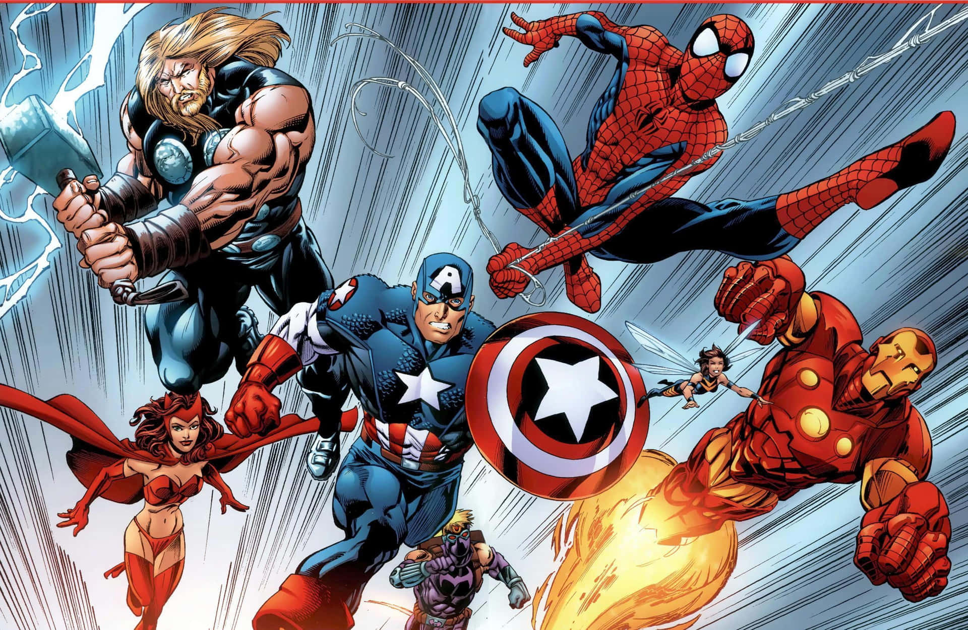 Marvel Dope Avengers Cartoon Animation Background