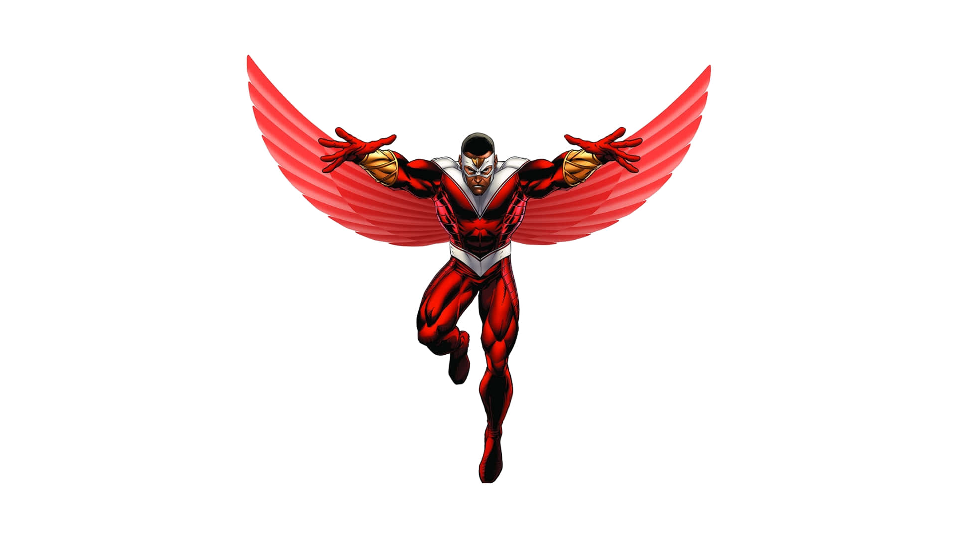 Marvel Falcon Logo Red Costume Background