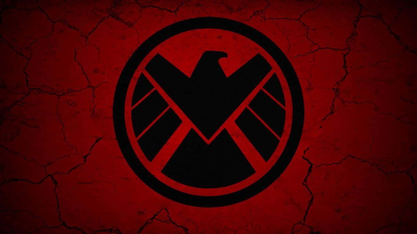 Marvel Falcon Logo Shield Logo Red Background