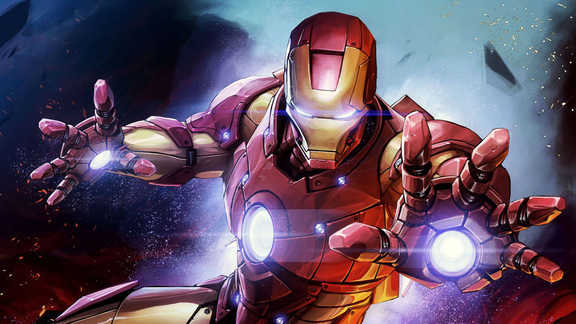 Marvel Firing Ironman Hd Background