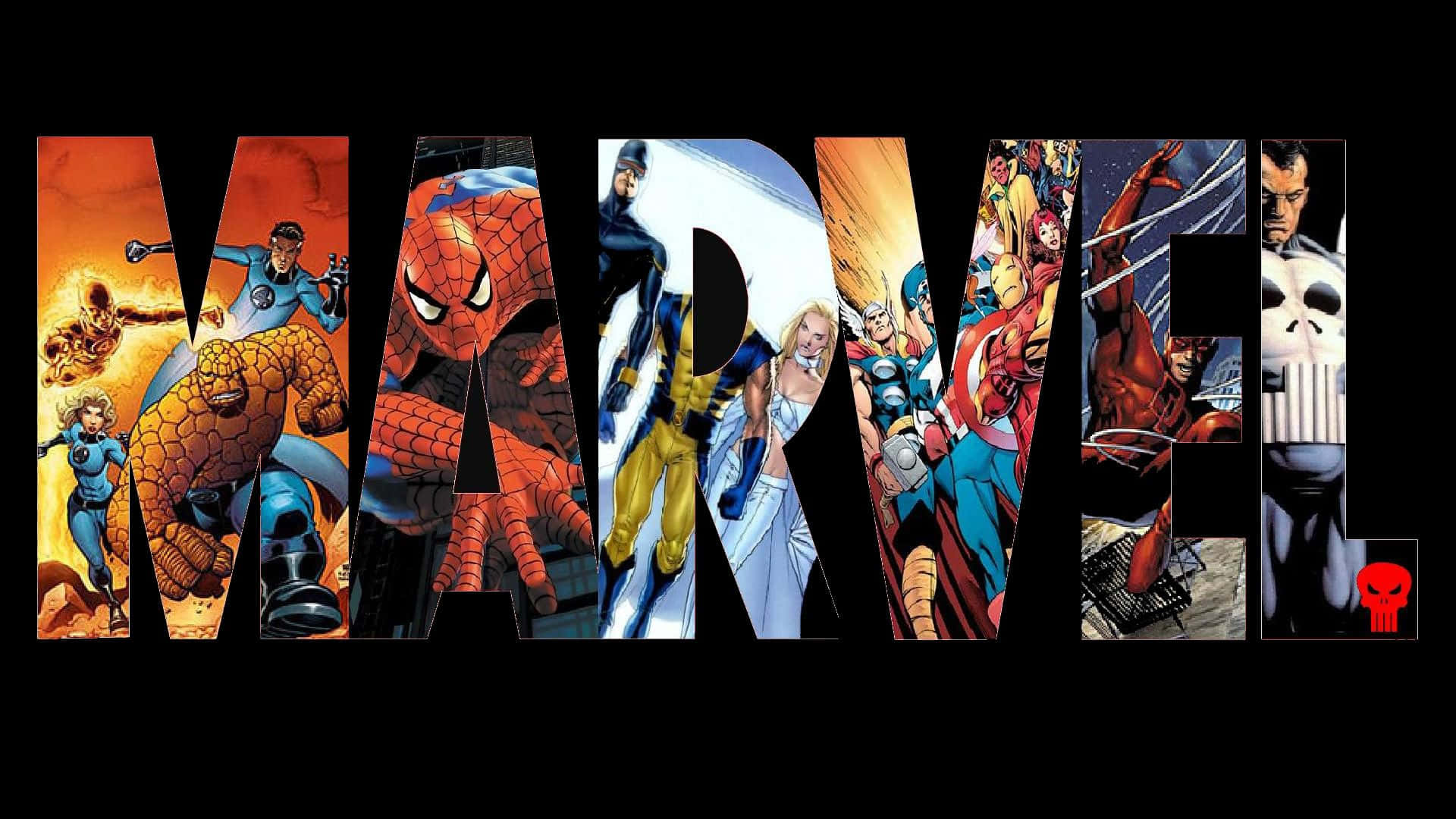 Marvel Heroes Collage Background