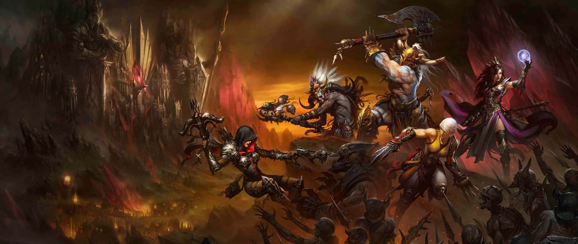 Marvel Heroes Fight Side By Side Background