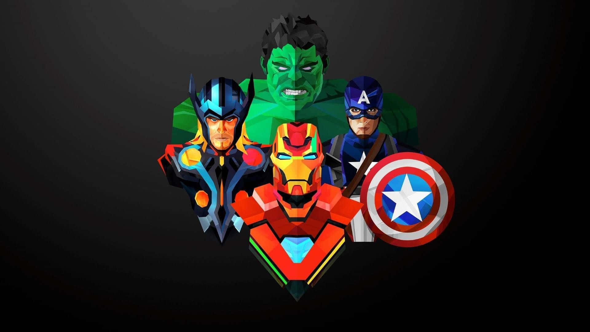 Marvel Heroes Geometric Art Background