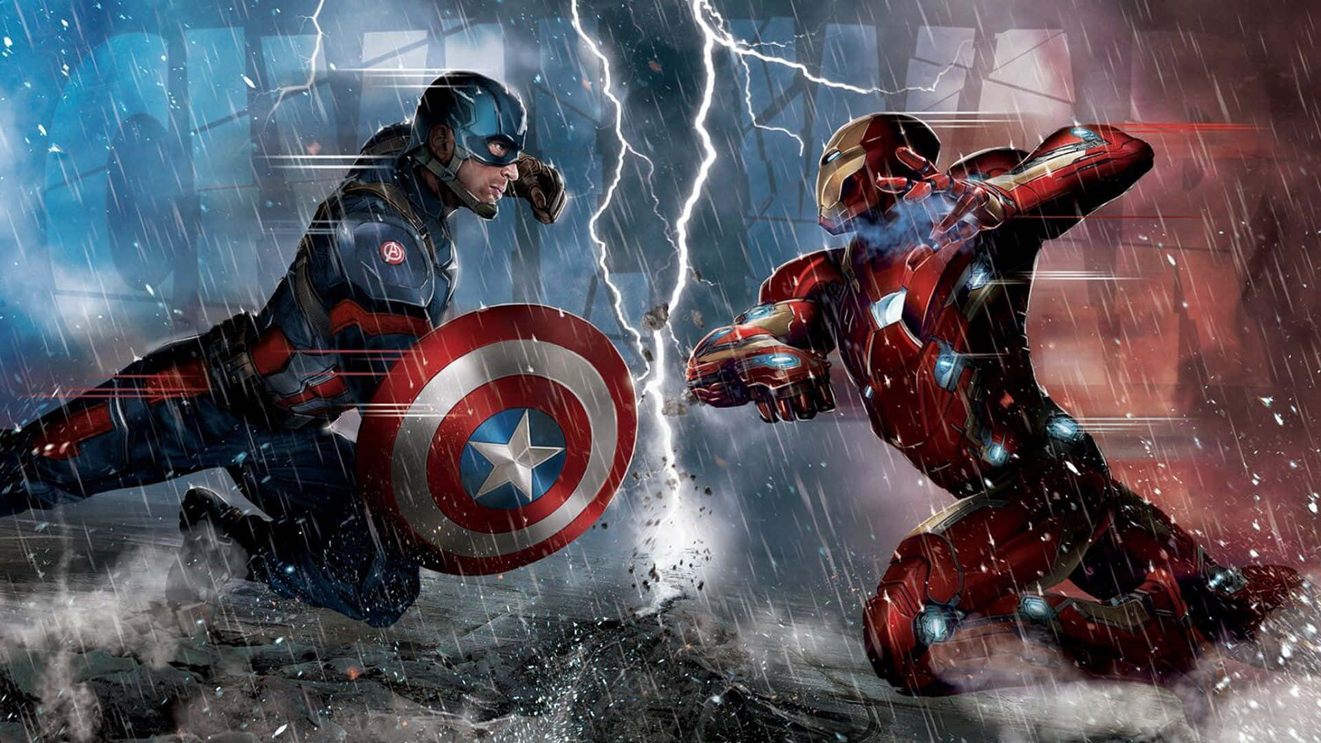 Marvel Heroes Live Up To Their Namesake In This Classic Scene From A Marvel Movie. Background