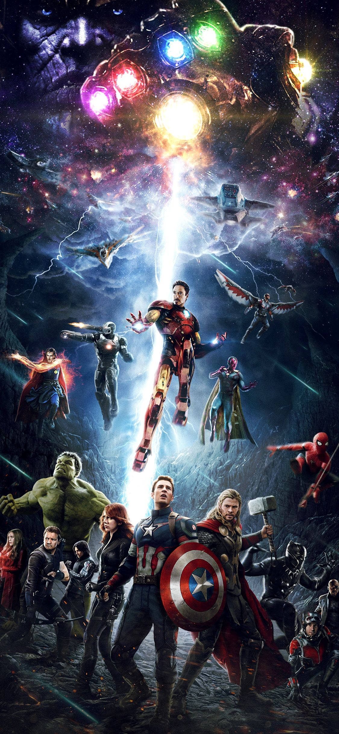 Marvel Iphone Avengers Infinity War Poster Background