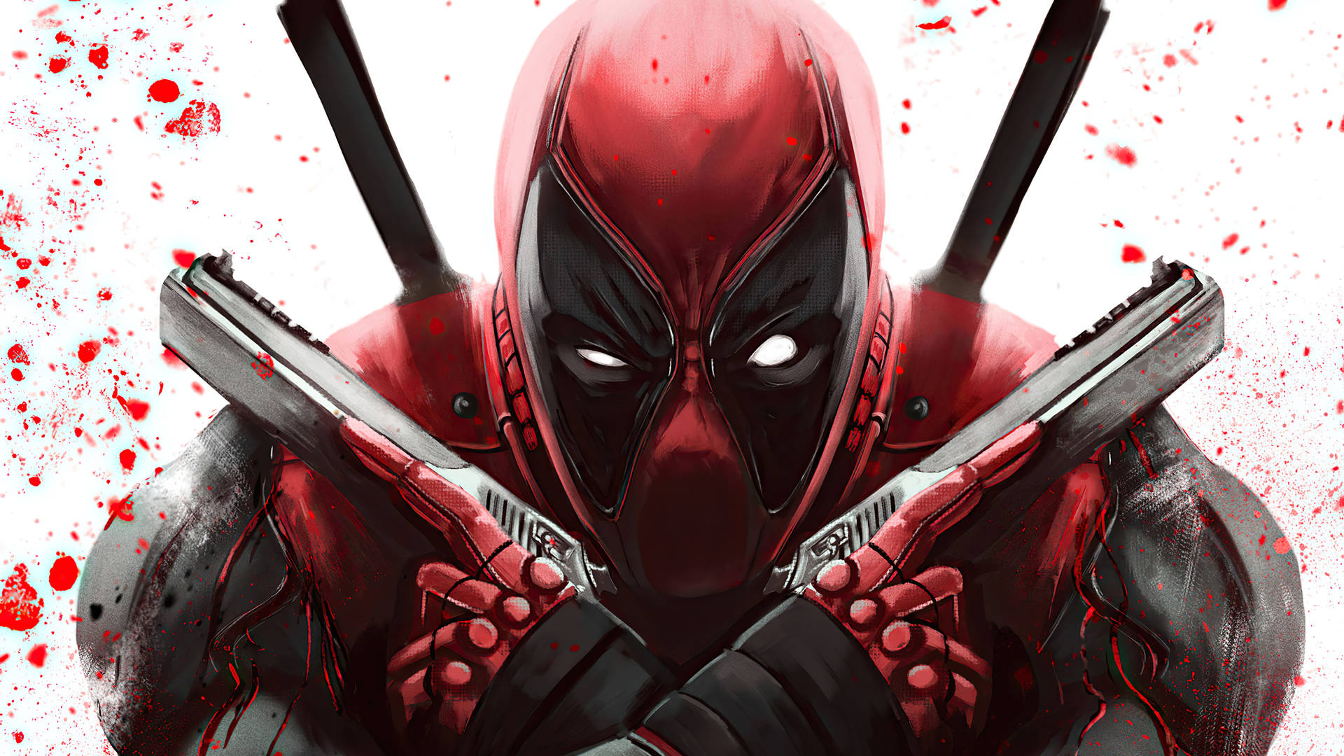 Marvel Laptop Deadpool Glare Background