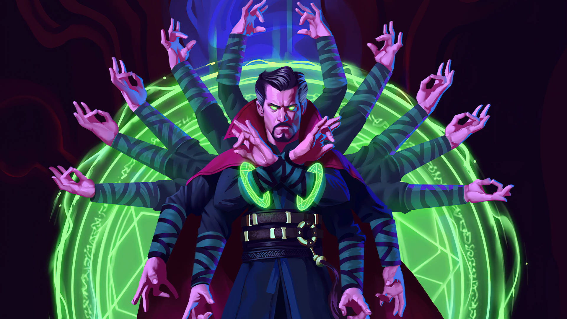 Marvel Laptop Dr. Strange Hands Background