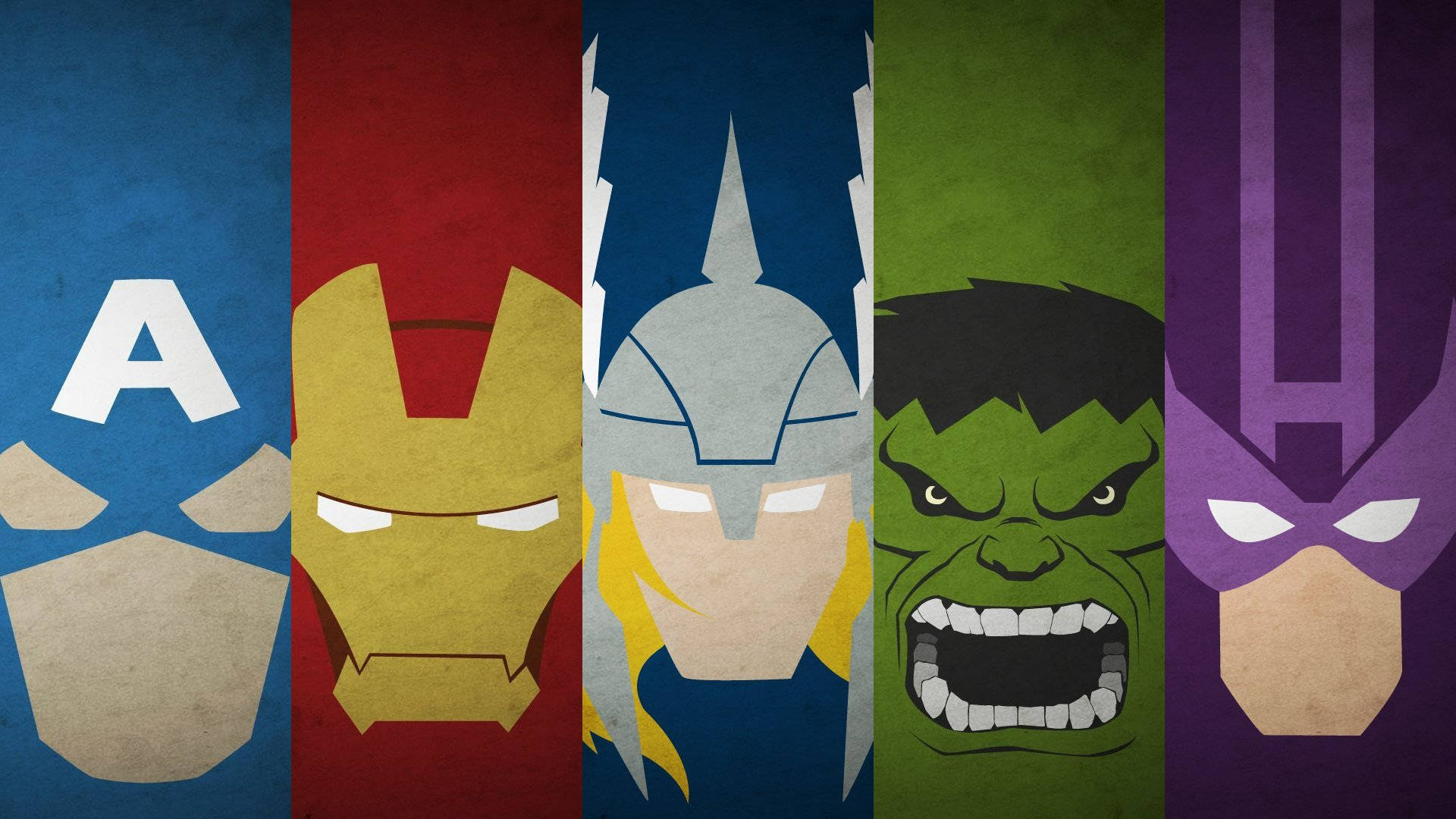 Marvel Minimalist Face Silhouettes Background