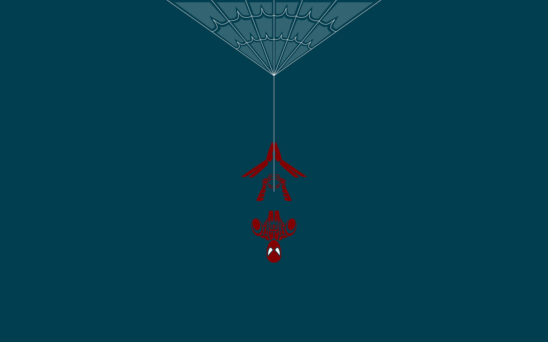 Marvel Minimalist Hanging Spider-man Background