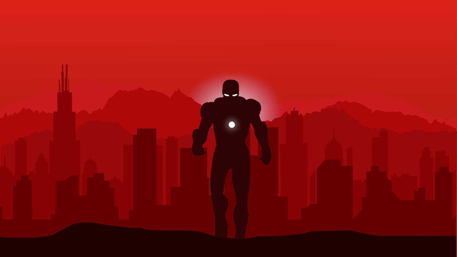 Marvel Minimalist Menacing Iron Man Background