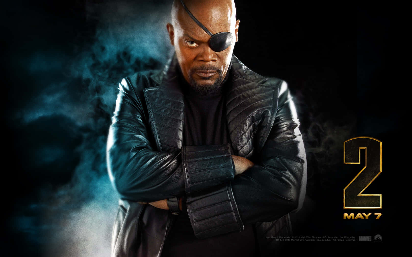 Marvel Nick Fury Samuel L. Jackson Movie Poster Background