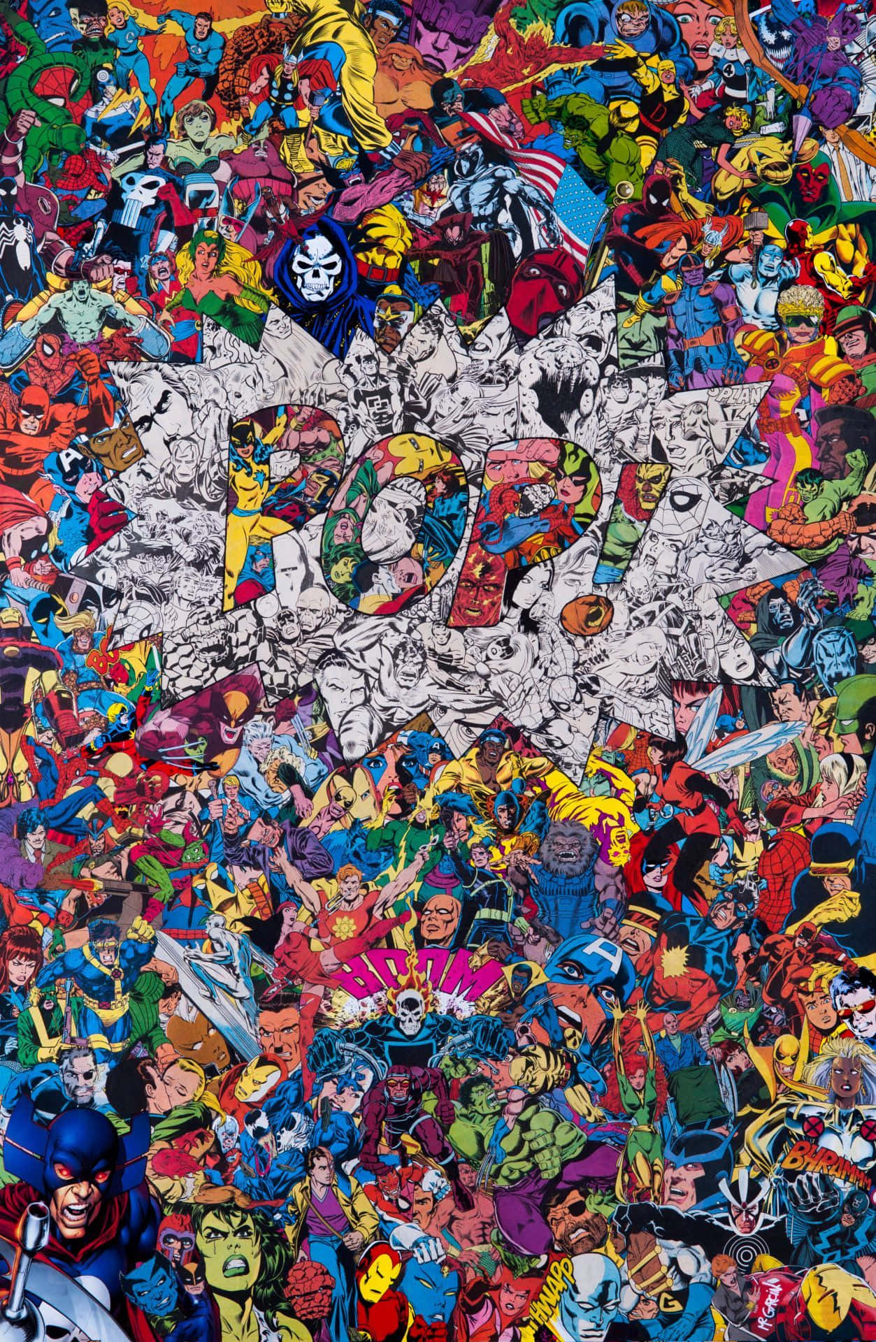 Marvel Pop Superhero Collage