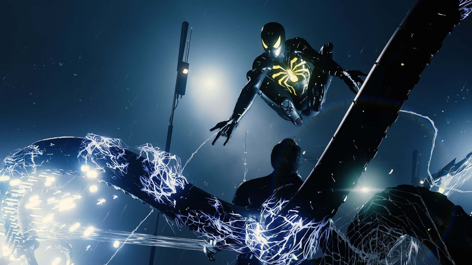 Marvel Ps4 Spiderman Black Suit Background