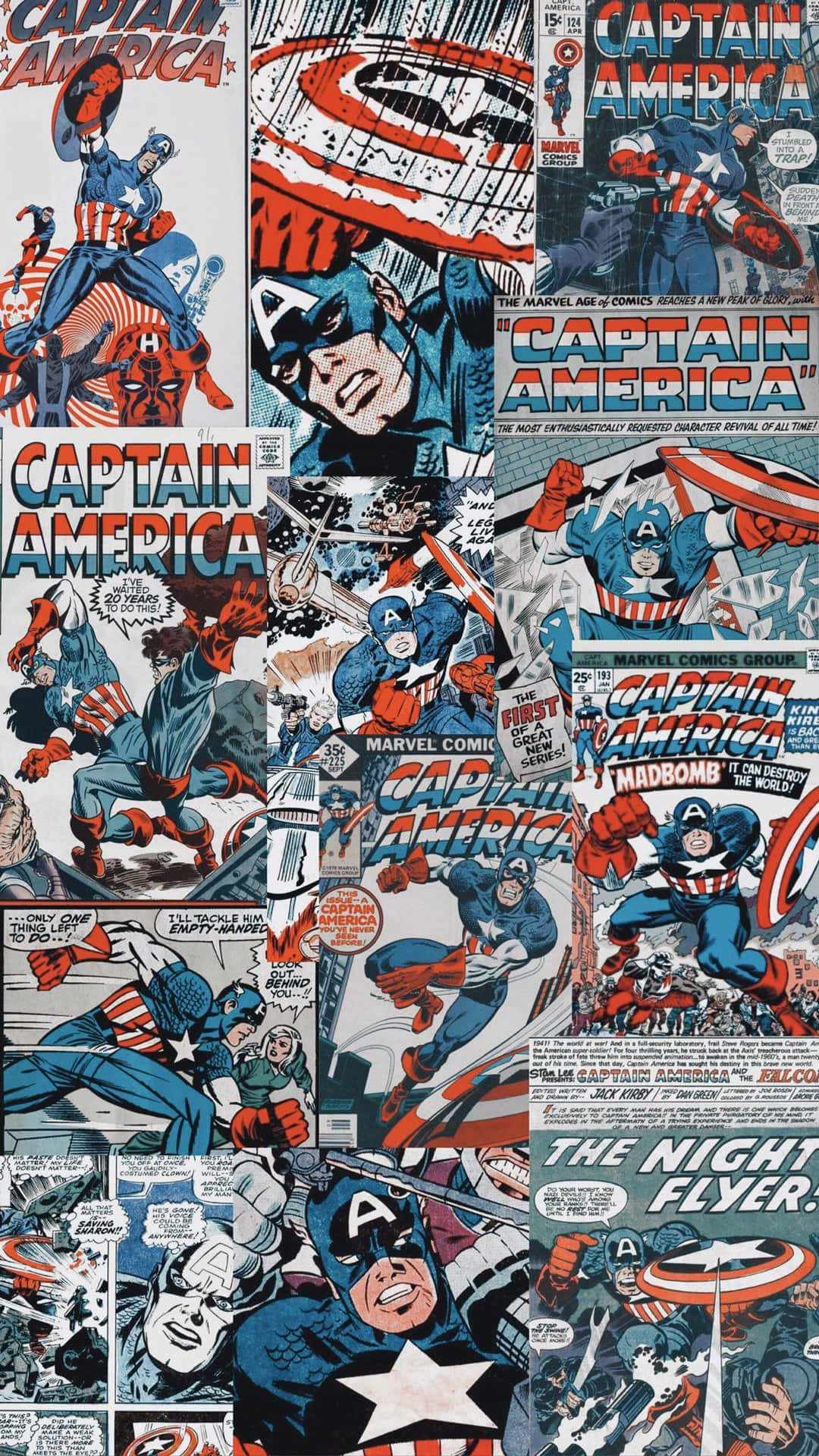 Marvel's Classic Comic Book Hero, Retro Captain America. Background