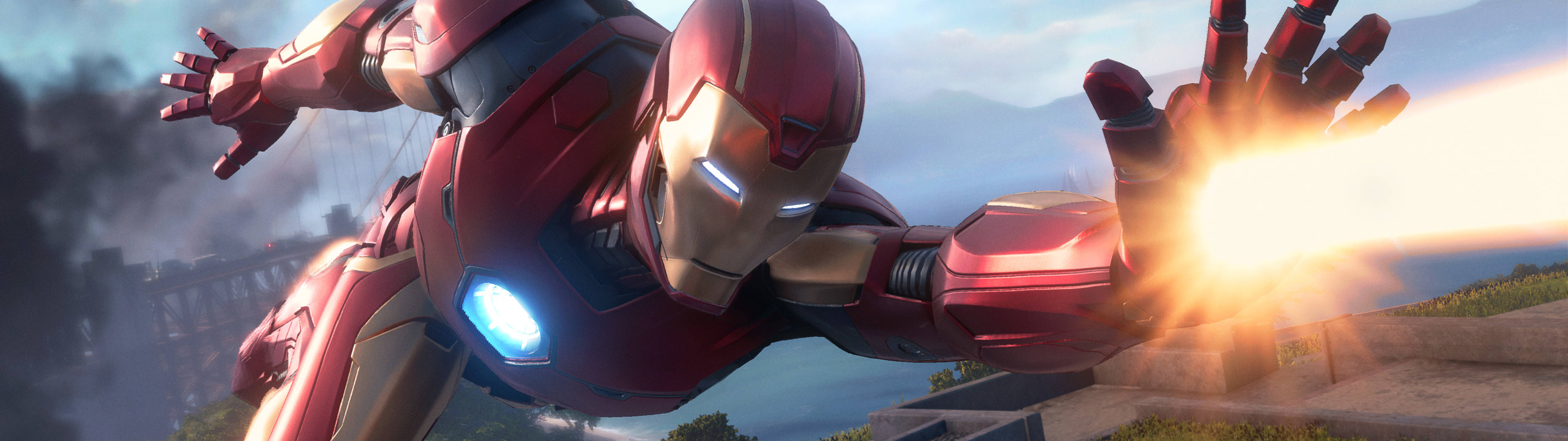 Marvel's Ironman Shooting 5120 X 1440 Background